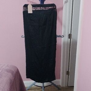 Meshki Black Caity Lace Insert Maxi Skirt